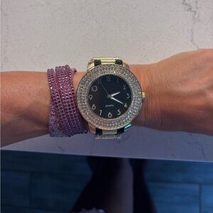 Rhinestones quartz watch